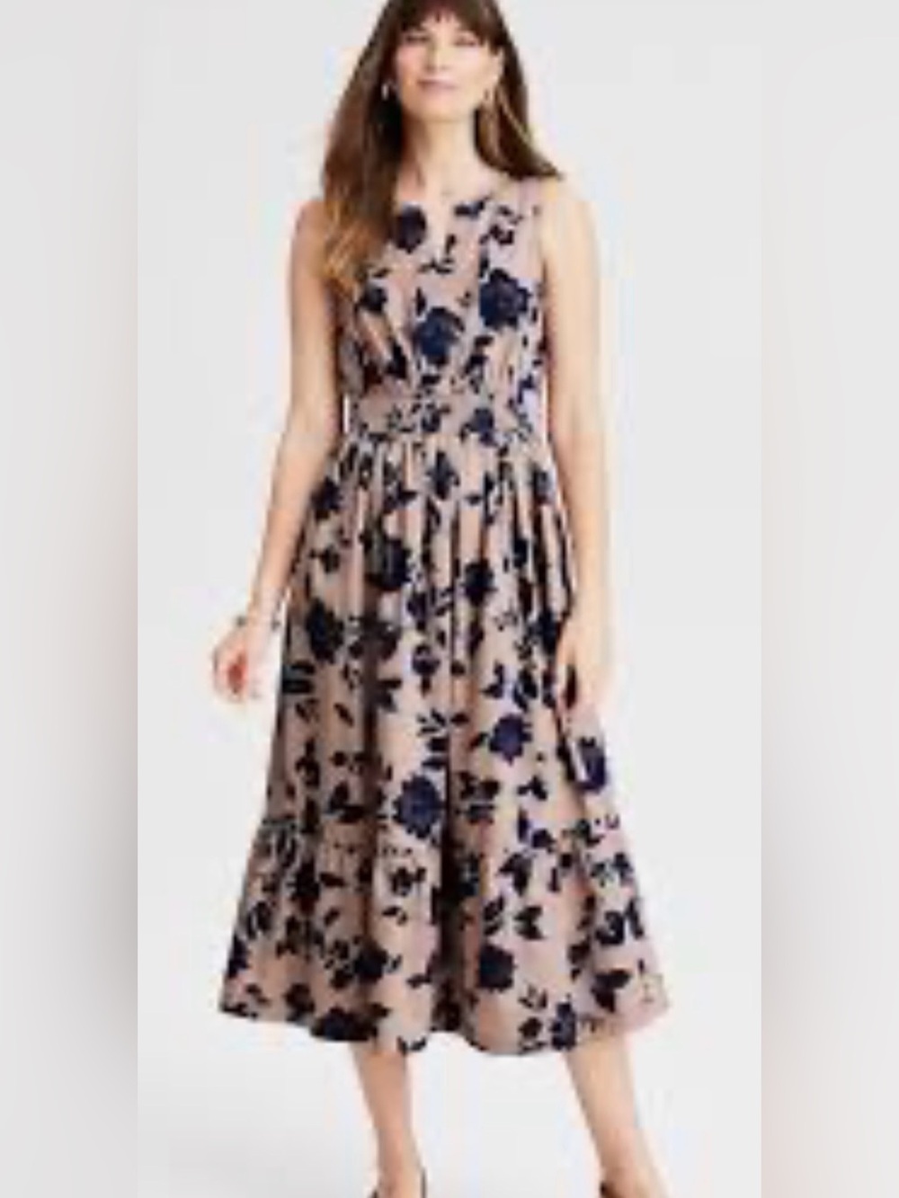 J. Jill Carefree 100% Cotton Midi Dress Size Large